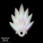 25mm White AB Lucite Deco Fan-General Bead