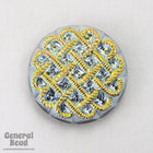 18mm Gold/Vitrail Medium Basket Weave Cabochon-General Bead
