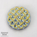 18mm Gold/Vitrail Medium Basket Weave Cabochon-General Bead