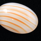 10mm x 14mm White Orange Stripe Oval Cabochon #XS18-D-General Bead