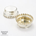 14mm Silver Sew- On Cabochon Setting with Filigree Edge-General Bead