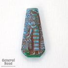 18mm x 30mm Turquoise Egyptian Revival Cabochon (6 Pcs) $3644-General Bead