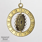 32mm Antique Brass Pendant Spinner Setting #3646-General Bead