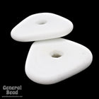 40mm Chalk White Triangle Donut (4 Pcs) #3660-General Bead