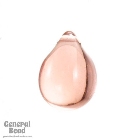 18mm Transparent Light Rose Teardrop (6 Pcs) #3662-General Bead