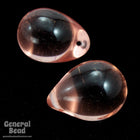 18mm Transparent Light Rose Teardrop (6 Pcs) #3662-General Bead
