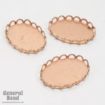13mm x 18mm Copper Lace Edge Cabochon Setting-General Bead