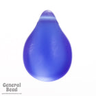 18mm Matte Transparent Sapphire Teardrop (4 Pcs) #3692-General Bead