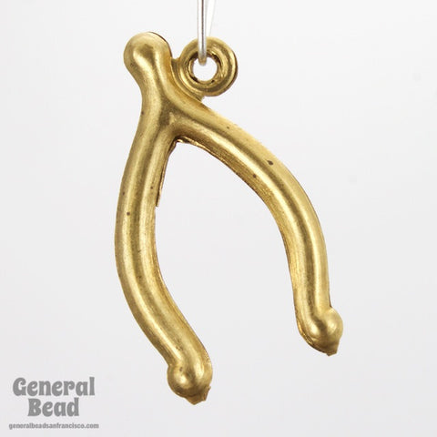 20mm Brass Wishbone Charm (4 Pcs) #3712-General Bead