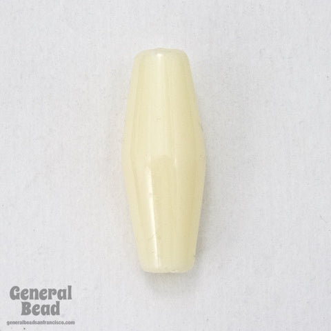 1 Inch Off White Lucite Hair Pipe (10 Pcs) #3719-General Bead
