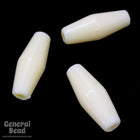 1 Inch Off White Lucite Hair Pipe (10 Pcs) #3719-General Bead