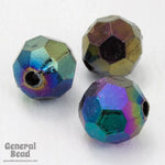 10mm Jet AB Faceted Round Bead-General Bead