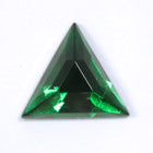 13mm Emerald Green Triangle Cabochon #XS27-B-General Bead