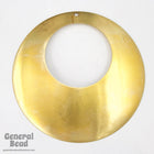 55mm Raw Brass Dapped Hoop #3742-General Bead