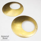 55mm Raw Brass Dapped Hoop #3742-General Bead