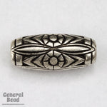 25mm Antique Silver Floral Tube Bead-General Bead