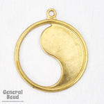25mm Brass Yin Yang Charm (4 Pcs) #3755-General Bead