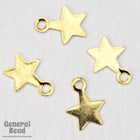 6mm Gold Tone Star Charm (24 Pcs) #3756-General Bead