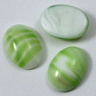 Vintage 13mm x 18mm Green Swirl Oval Cabochon XS19-A-1