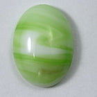 Vintage 13mm x 18mm Green Swirl Oval Cabochon XS19-A-1