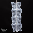 15mm Matte Light Sapphire Glass Butterfly Bead (4 Pcs) #3762-General Bead