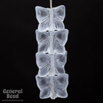 15mm Matte Light Sapphire Glass Butterfly Bead (4 Pcs) #3762-General Bead