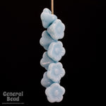 9mm Sky Blue Glass Flower Bead (12 Pcs) #3772-General Bead