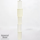 8mm Cream Satin Czech Glass Five Sided Satina Bead (30 Pcs) #3774-General Bead