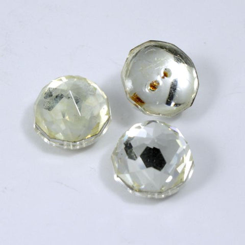13mm Round Clear Faceted Cabochon #XS24-D-General Bead
