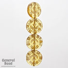 12mm Topaz/Gold Star and Moon Disk (10 Pcs) #3799-General Bead