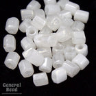 8/0 Opaque Luster Off White Hex Seed Bead (40 gm) #3801-General Bead