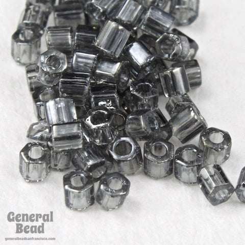 11/0 Transparent Luster Light Grey Hex Seed Bead-General Bead
