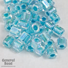 8/0 Transparent Aqua AB Hex Seed Bead (40 gm) #3808-General Bead