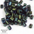 Size 1 Metallic Green Iris Japanese Bugle (40 Gm) #3809-General Bead
