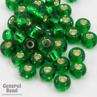 8/0 Silver Lined Kelly Green Japanese Seed Bead-General Bead