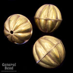 25mm Corrugated Brass Bead #3832-General Bead