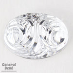 18mm x 25mm Crystal Deco Swirl Oval Cabochon-General Bead