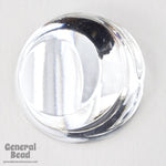 25mm Crystal Tilted Crescent Round Cabochon-General Bead