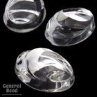 13mm x 18mm Crystal Tilted Oval Cabochon (4 Pcs) #3845-General Bead