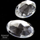 13mm x 18mm Faceted Crystal Oval Cabochon (6 Pcs) #3846-General Bead