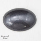 18mm x 25mm Gunmetal Oval Cabochon (4 Pcs) #3848-General Bead