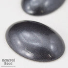 18mm x 25mm Gunmetal Oval Cabochon (4 Pcs) #3848-General Bead