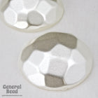 25mm White Pearl Faceted Round Cabochon-General Bead