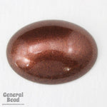 13mm x 18mm Metallic Antique Copper Oval Cabochon (2 Pcs) #UP480-General Bead