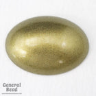 18mm x 25mm Metallic Antique Gold Oval Cabochon-General Bead