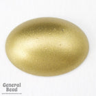 18mm x 25mm Matte Metallic Antique Gold Oval Cabochon-General Bead