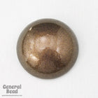 18mm Metallic Brown Cabochon-General Bead