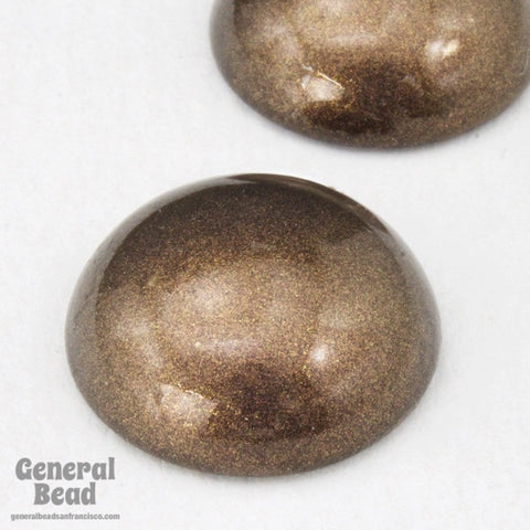 18mm Metallic Brown Cabochon-General Bead