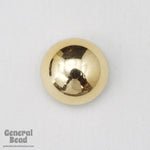 11mm Gold Round Cabochon (8 Pcs) #3866-General Bead