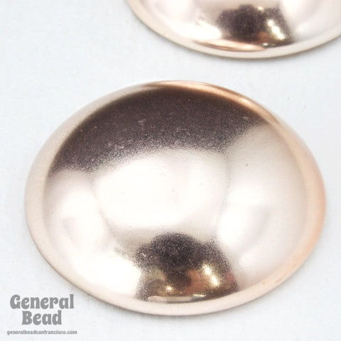 28mm Rose Gold Low Dome Cabochon #3869-General Bead